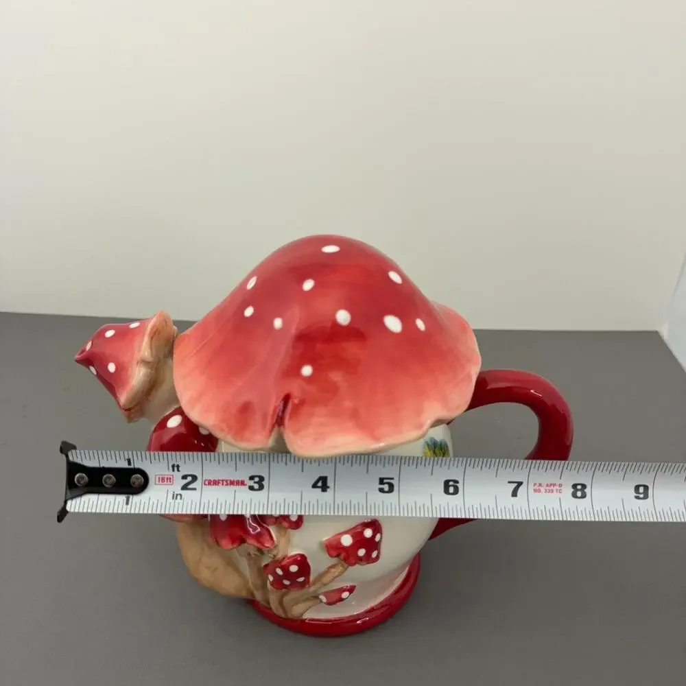 Mushroom Teapot Blue Sky Clayworks Ceramic Heather Goldminc 23524 Fairycore